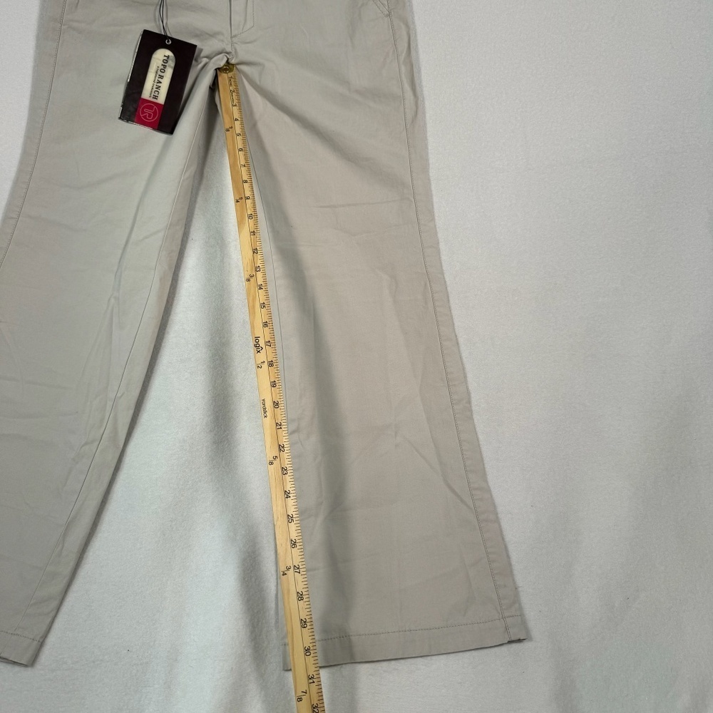 Topo Ranch Pants Womens 4 Cream Khaki Bootcut NWT - Picture 6 of 9